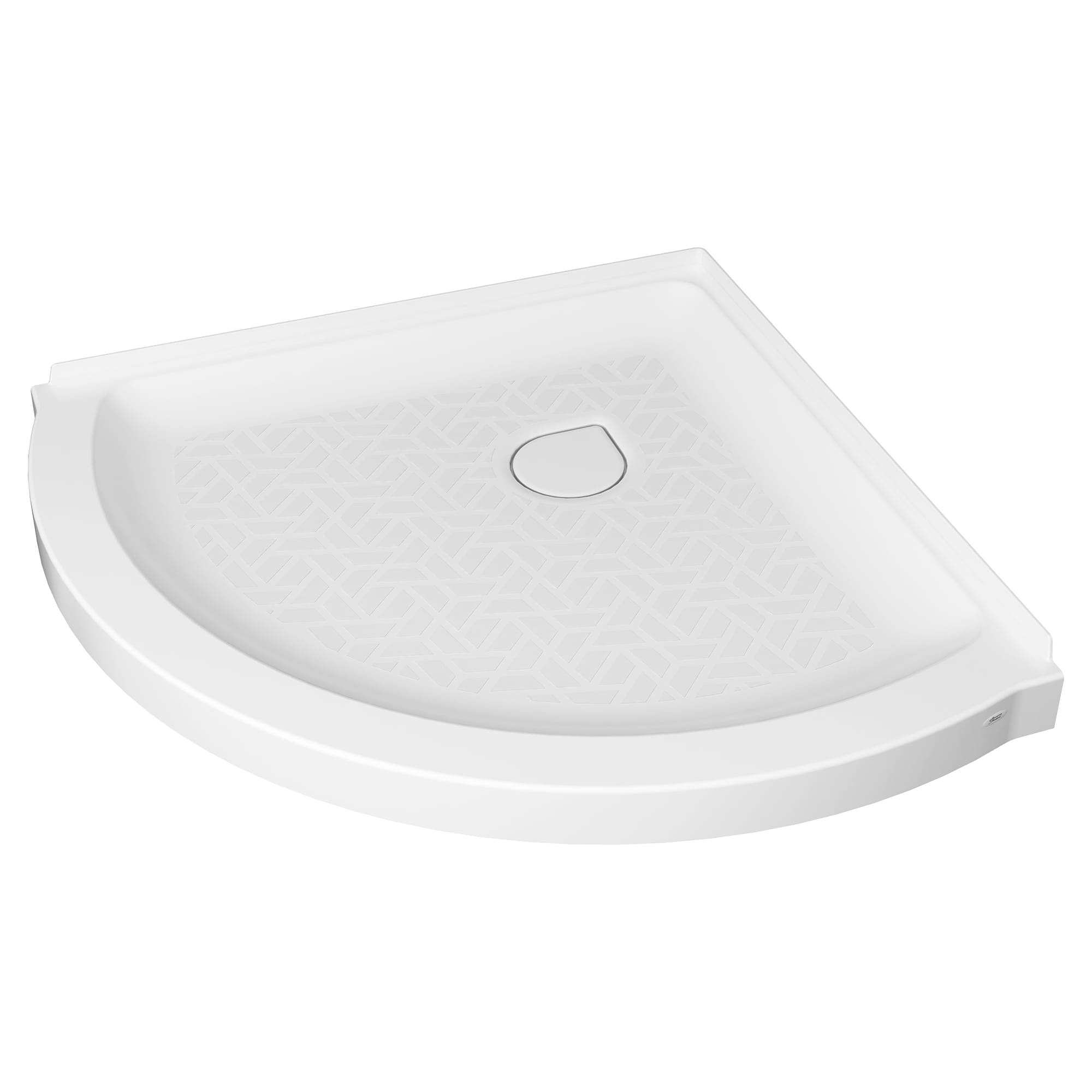 Ovation Curve 36inch Corner Shower Base with Center Drain Outlet
